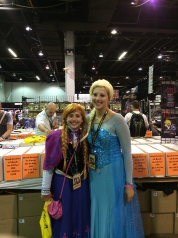 My sister and I cosplaying as Anna and Elsa from Disney's "Frozen."