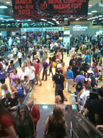 This is only a picture of the lobby; the show floor had five times as many people walking around!