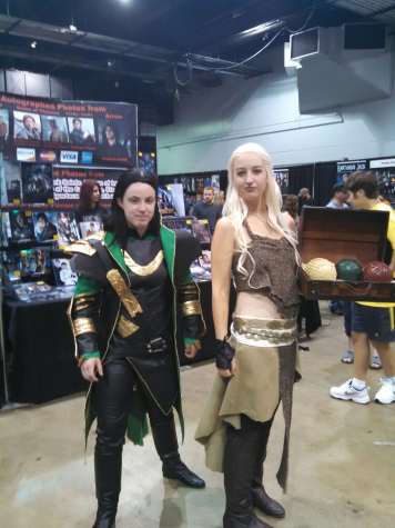 Although an odd pairing, both cosplays of Daenerys from "Game of Thrones" and Loki from the Marvel universe look great. 
