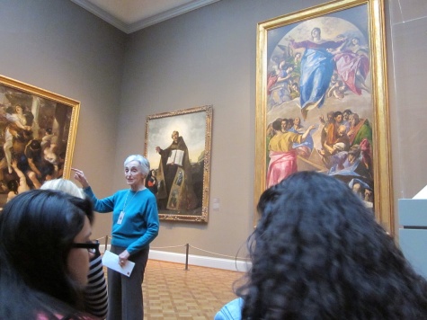 Palatine High School students shown around by one of the Art Institute's tour guides