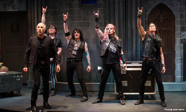 Dee Snider and the members of Däisy Cütter strike a pose during the musical.