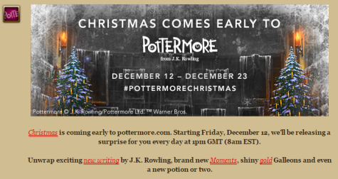 The official letter from Pottermore announcing the stories. 