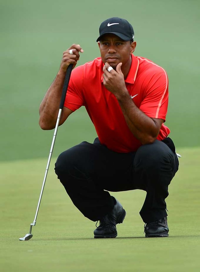 Tiger+Woods+looks+over+the+second+green+prior+to+putting+during+the+final+round+of+the+Masters+on+Sunday%2C+April+12%2C+2015%2C+at+Augusta+National+Golf+Club+in+Augusta%2C+Ga.