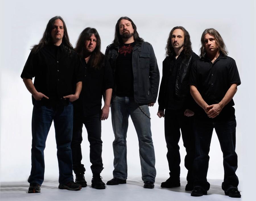 The members of Symphony X pose for a promotional picture. 