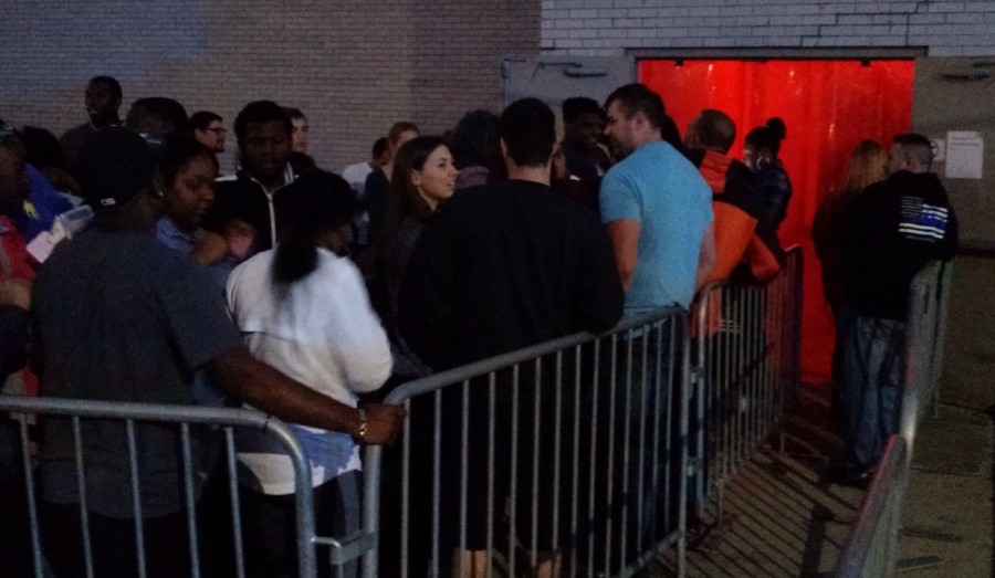 Hours before 13th Floor Haunted House opens, people line up in anticipation for some frights.
