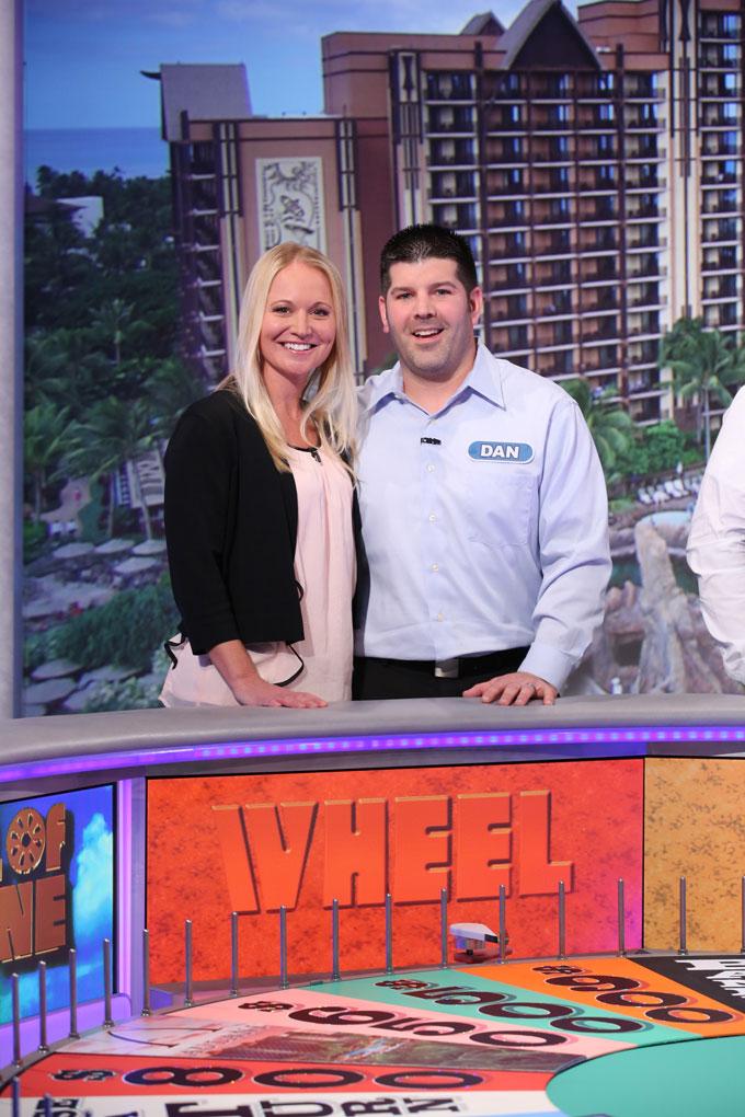PHS teachers Dan and Jen Collins compete on Wheel of Fortune, one of their favorite game shows.