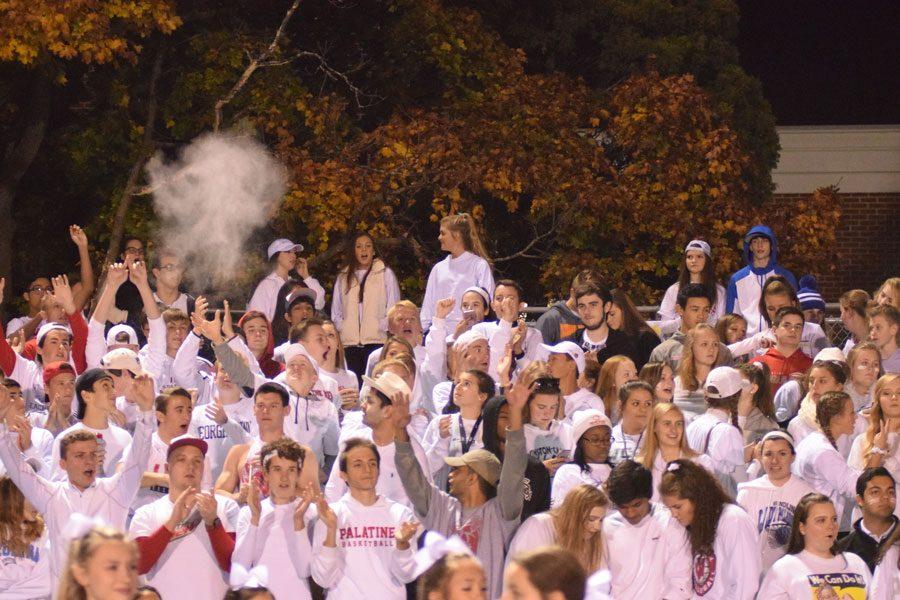 Slideshow: Flags, poms, and students cheering at the playoff game