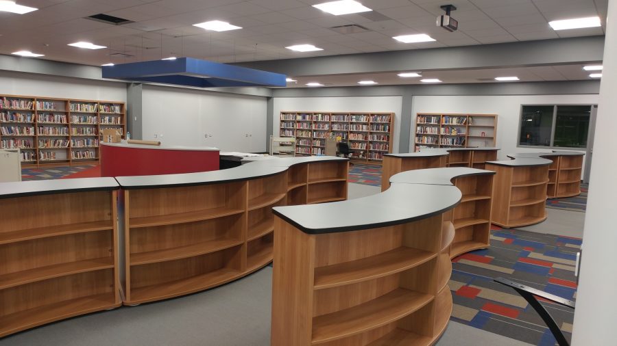 The renovated PHS media center has over 700 bookshelves. 