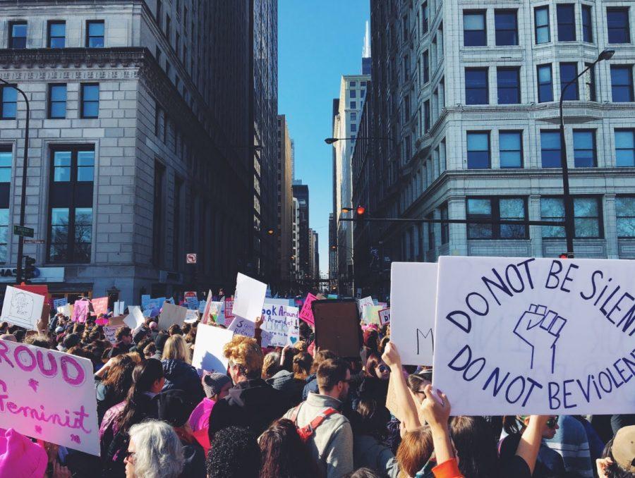 Women and supporters march on Trump