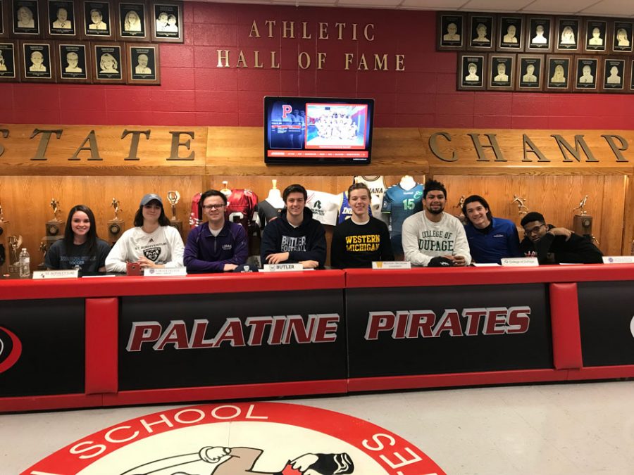 Seven seniors sign letters of intent today.