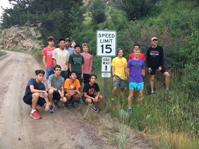 Some of the cross country team prepared for the season by running in Colorado.