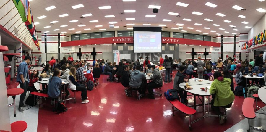 Over 100 Palatine High School students attend the midterm election watch party.