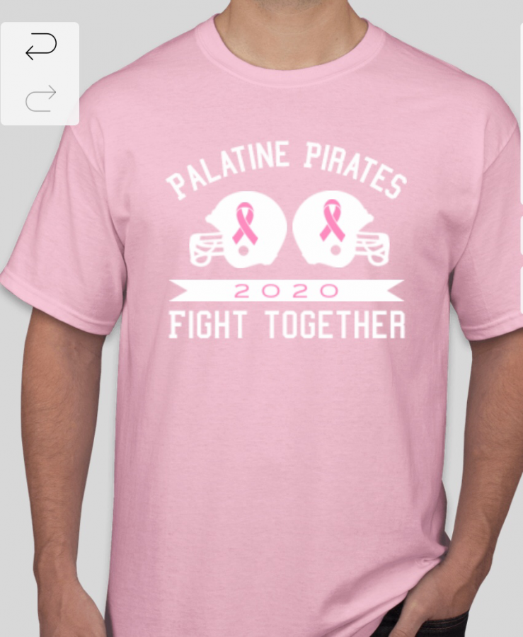 T-shirts that service club will be selling to raise money for the American Cancer Society.