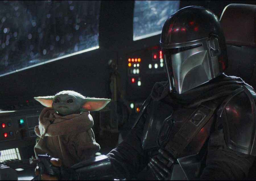 The Mandalorian with a co-pilot who launched a 1000 memes.