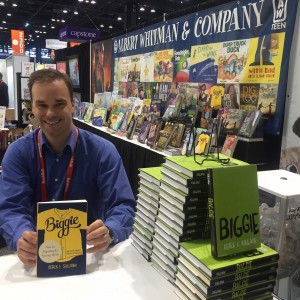 Derek E. Sullivan at a book signing for his book “Biggie” at Book Expo America.