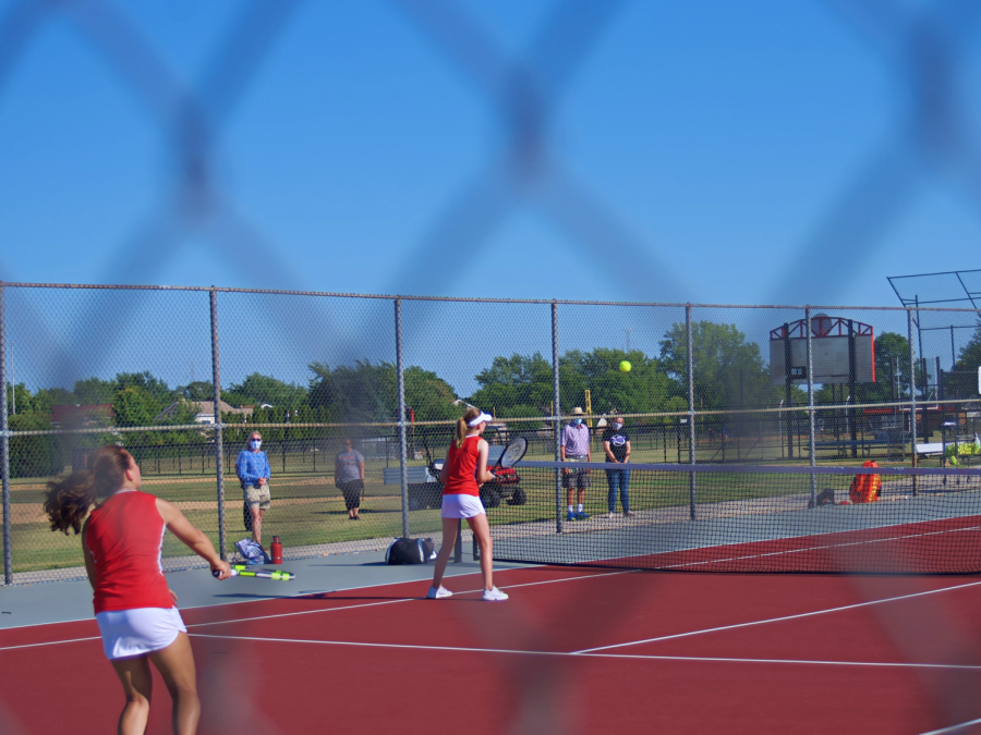 Girls tennis takes on Niles North