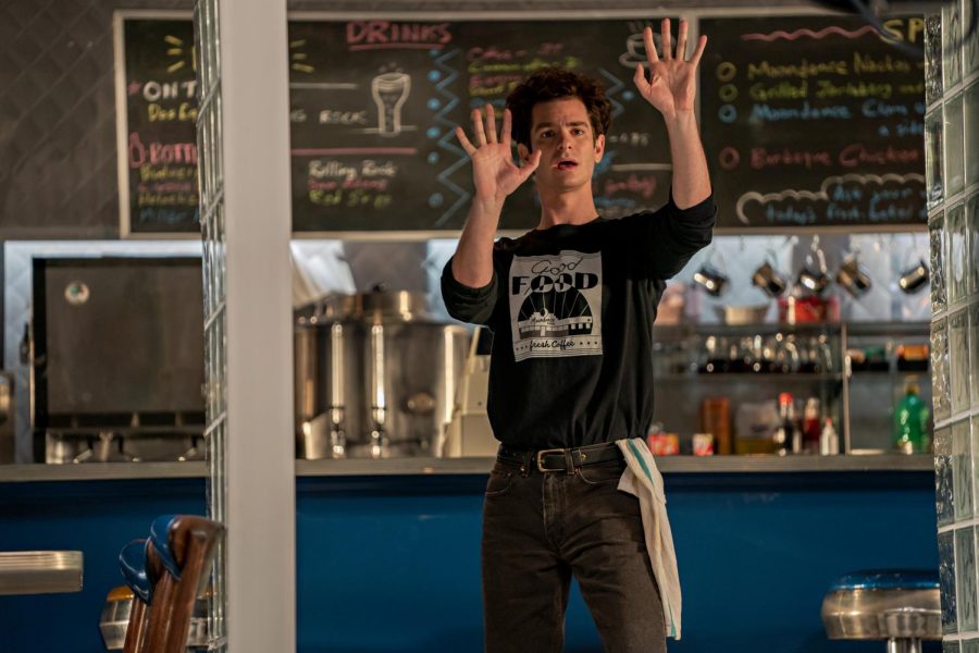 Andrew Garfield plays composer Jonathan Larson in the movie 