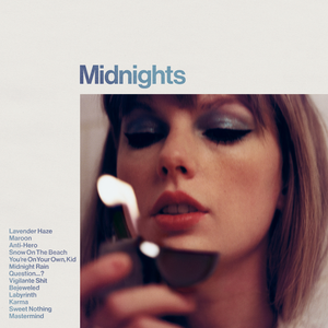 Taylor Swift’s latest album cover, “Midnights.”