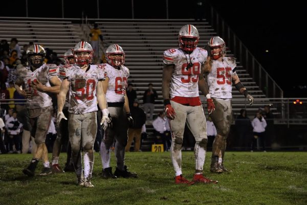 Palatine varsity football takes on Neaqua Valley in playoffs. Photo captured by Holly Steffus and used with permission. 