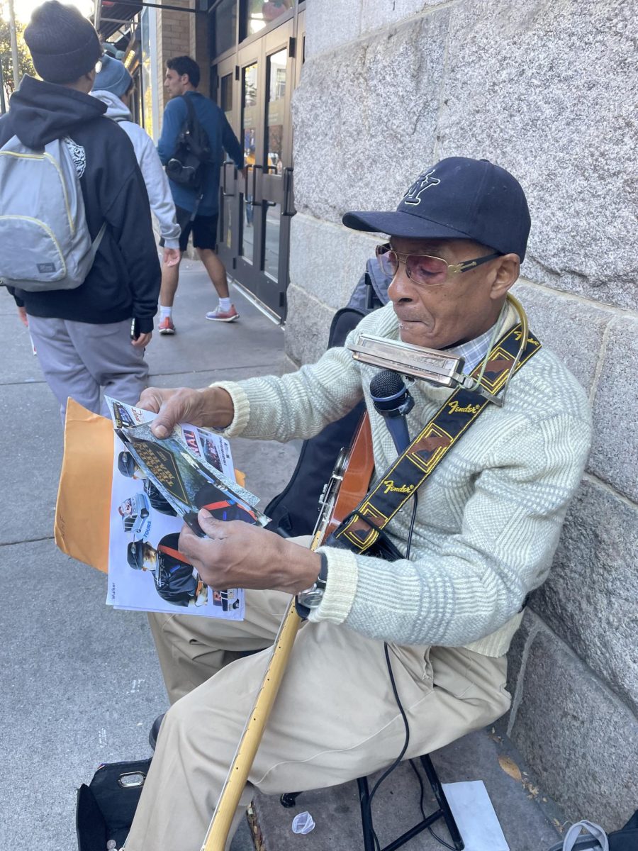 Walker Ferguson shows some of his memories he has collected in the 40 years he has been performing music in Philly. 