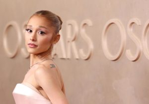 Ariana Grande poses on the red carpet during the Oscars arrivals at the 97th Academy Awards in Hollywood, Los Angeles, California, U.S., March 2, 2025. REUTERS/Aude Guerrucci