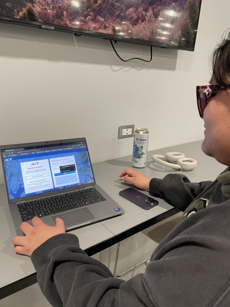 Junior Genevieve Jennings prepares for the upcoming ACT on April 15, 2025.