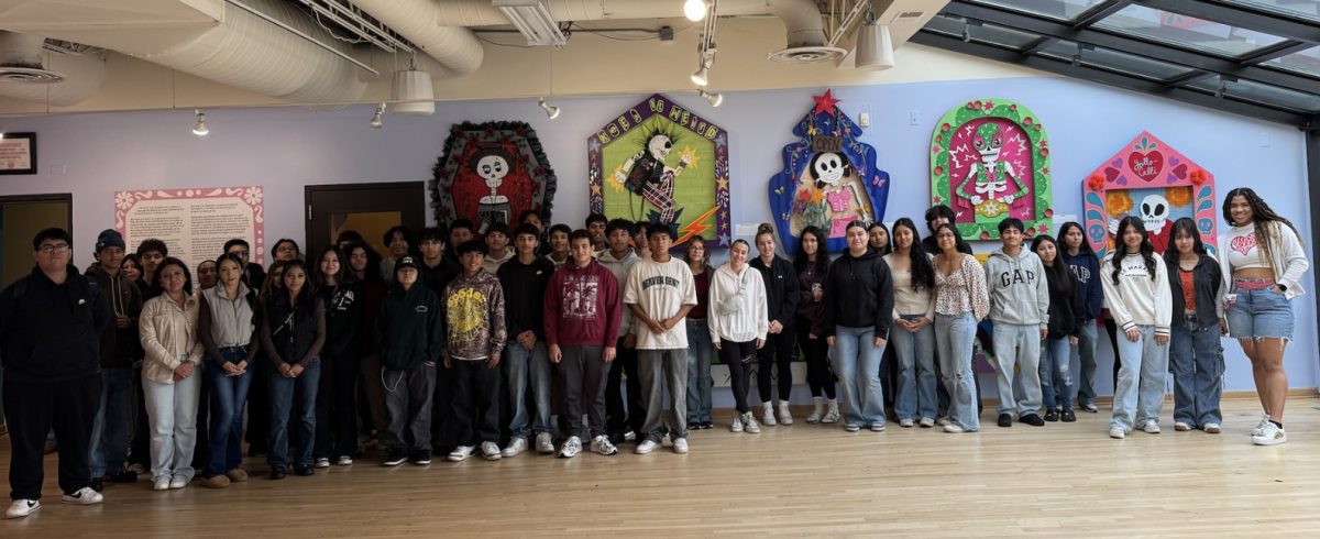 AP Spanish students at the National Museum of Mexican Art. Courtesy of Lizbeth Arreola.