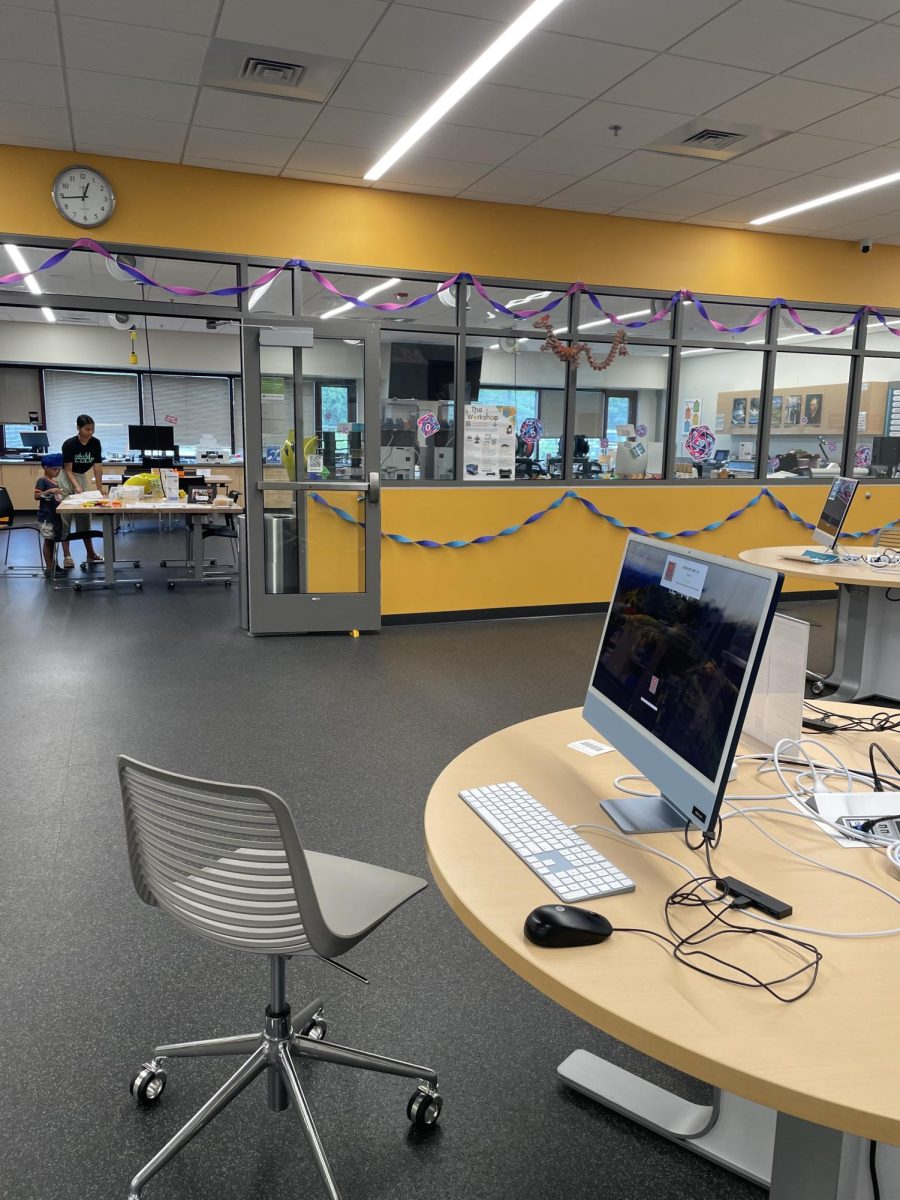 "The Workshop" and study areas at the Palatine Public Library