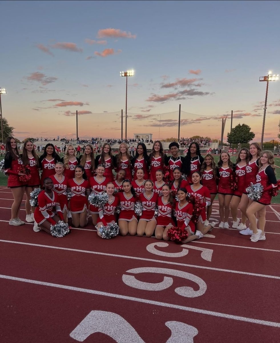 The Palatine Dance Team poses before the first football game of the year