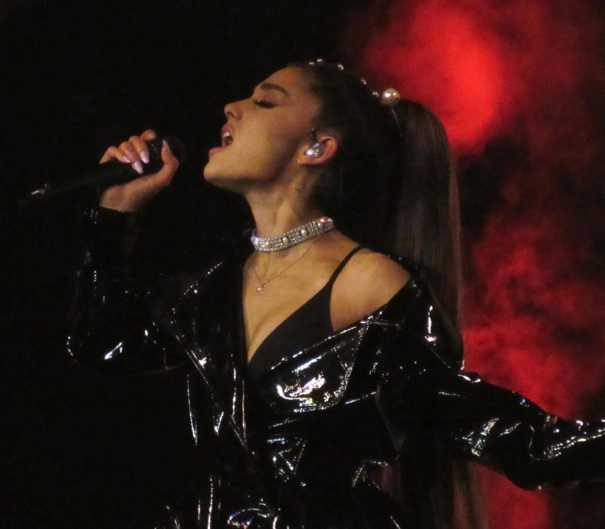 Ariana Grande performing during Dangerous Woman Tour in Manchester on February 19, 2017.
Emma Sheehan via Creative Commons Attribution-Share Alike 2.0 Generic 