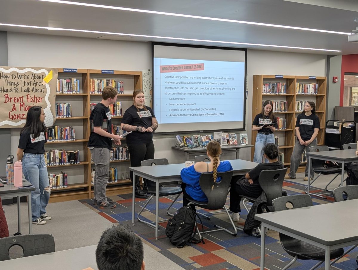 Advanced Creative Composition students present their workshop, sharing insights from the course and guiding peers through the writing process.