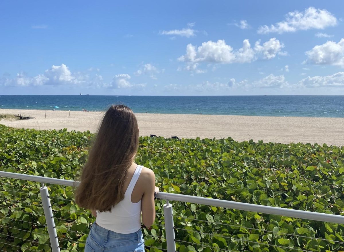 Overlooking a Fort Lauderdale beach on a blistering, high UV spring break day. 