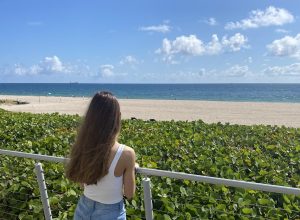 Overlooking a Fort Lauderdale beach on a blistering, high UV spring break day.
